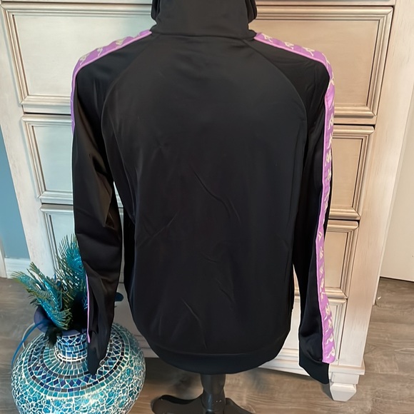 kappa womens banda anniston track jacket black smoke violet size S $90 NWT - Picture 4 of 6